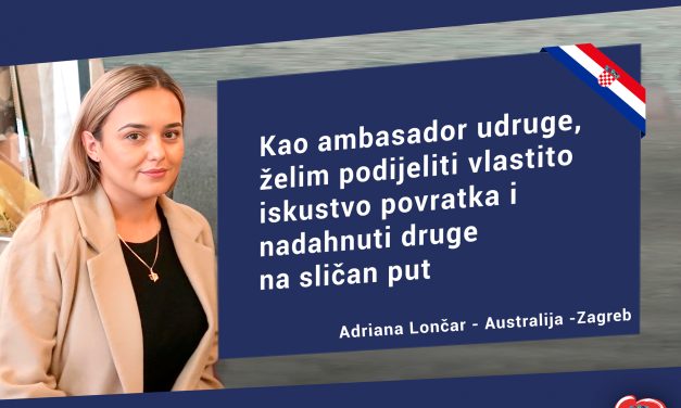 Ambasador Udruge: Adriana Lončar